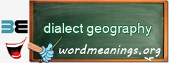 WordMeaning blackboard for dialect geography